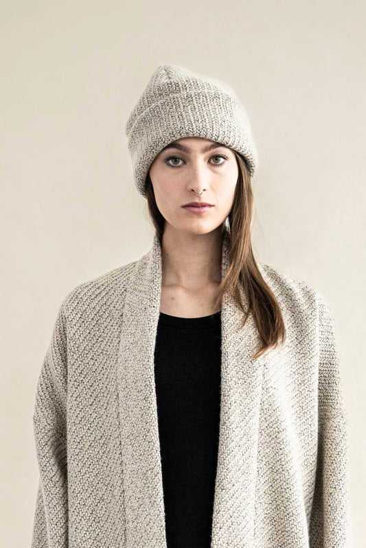 BodyBag by Jude stylish beige toque made from soft knit fabric for cozy warmth