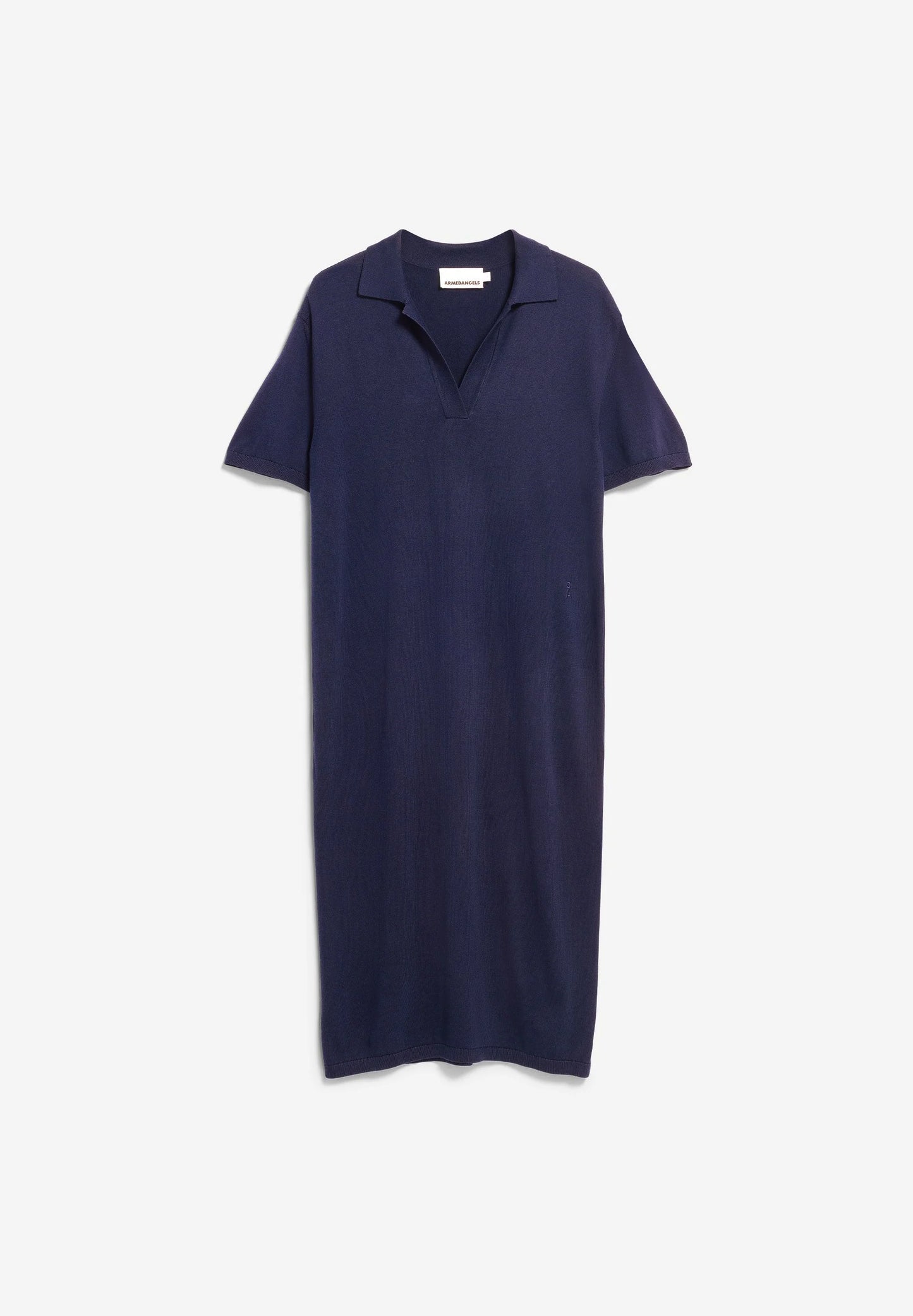 ARMEDANGELS Canada - FINE Polo Knit Dress in Tinted Navy flat lay