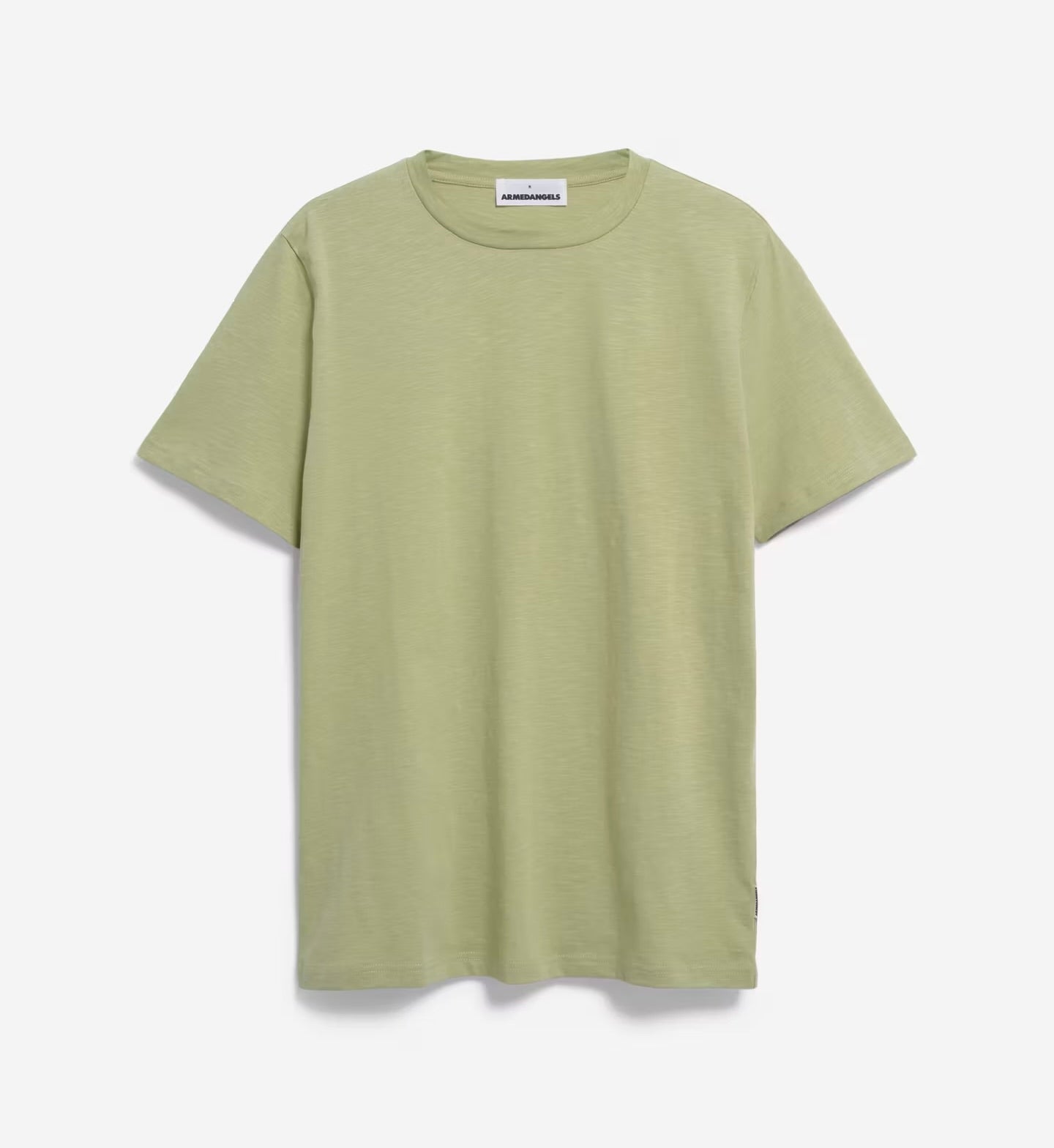SS24 - ARMEDANGELS - Jaamel Structure T-Shirt in Light Matcha - on display front 6