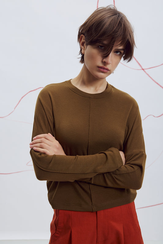 Kapes Top in Khaki