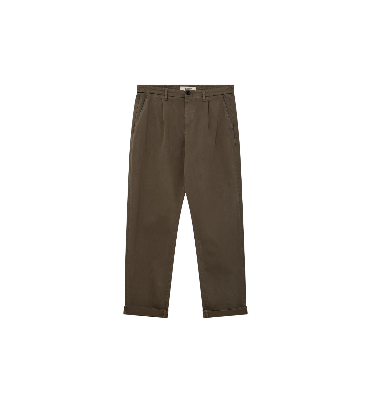 MOS MOSH Gallery Canada Men's Unisex Pant in Brown with Classic Fit and Cuffed Hem in Kelowna