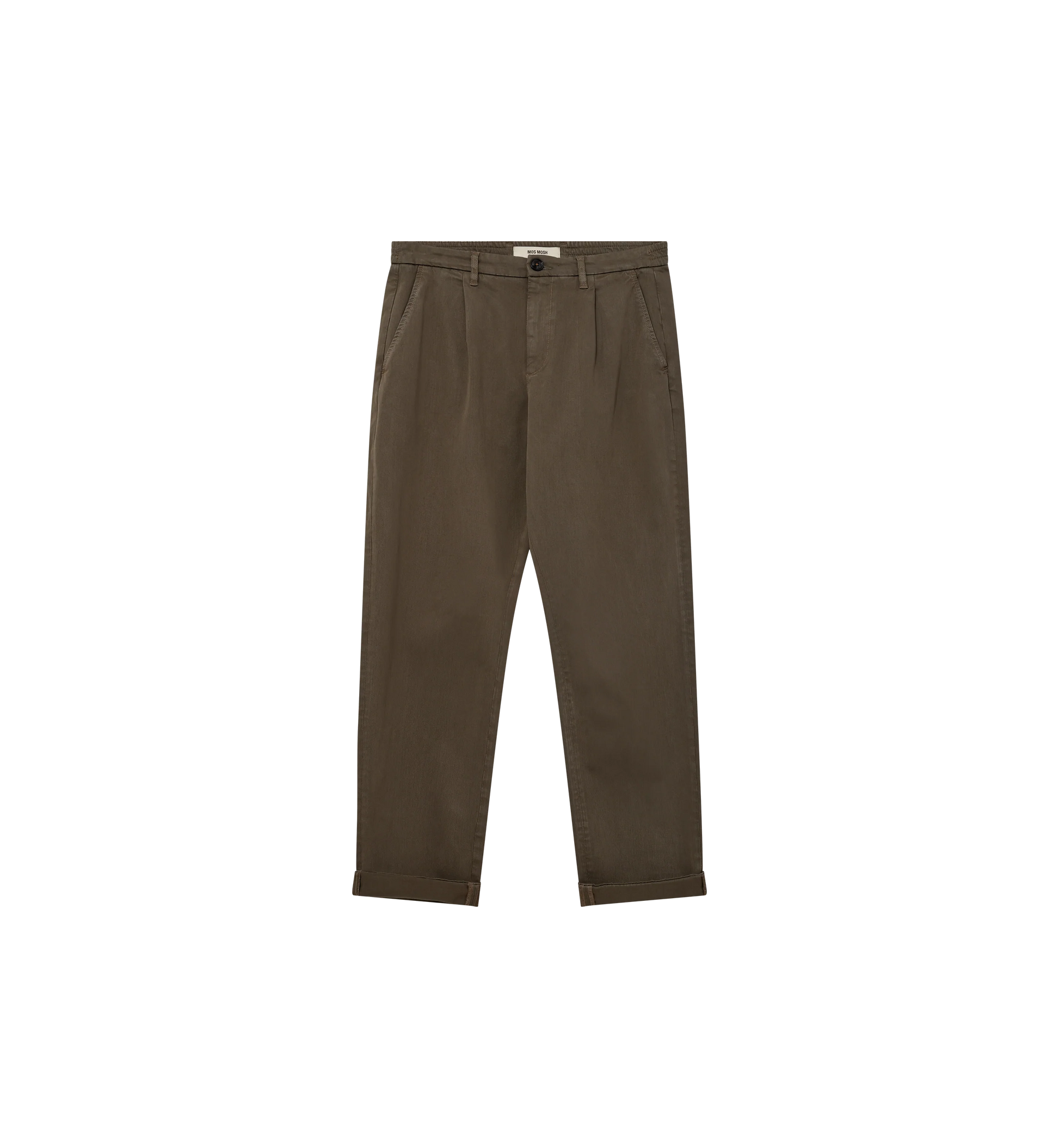 MOS MOSH Gallery Canada Men's Unisex Pant in Brown with Classic Fit and Cuffed Hem in Kelowna