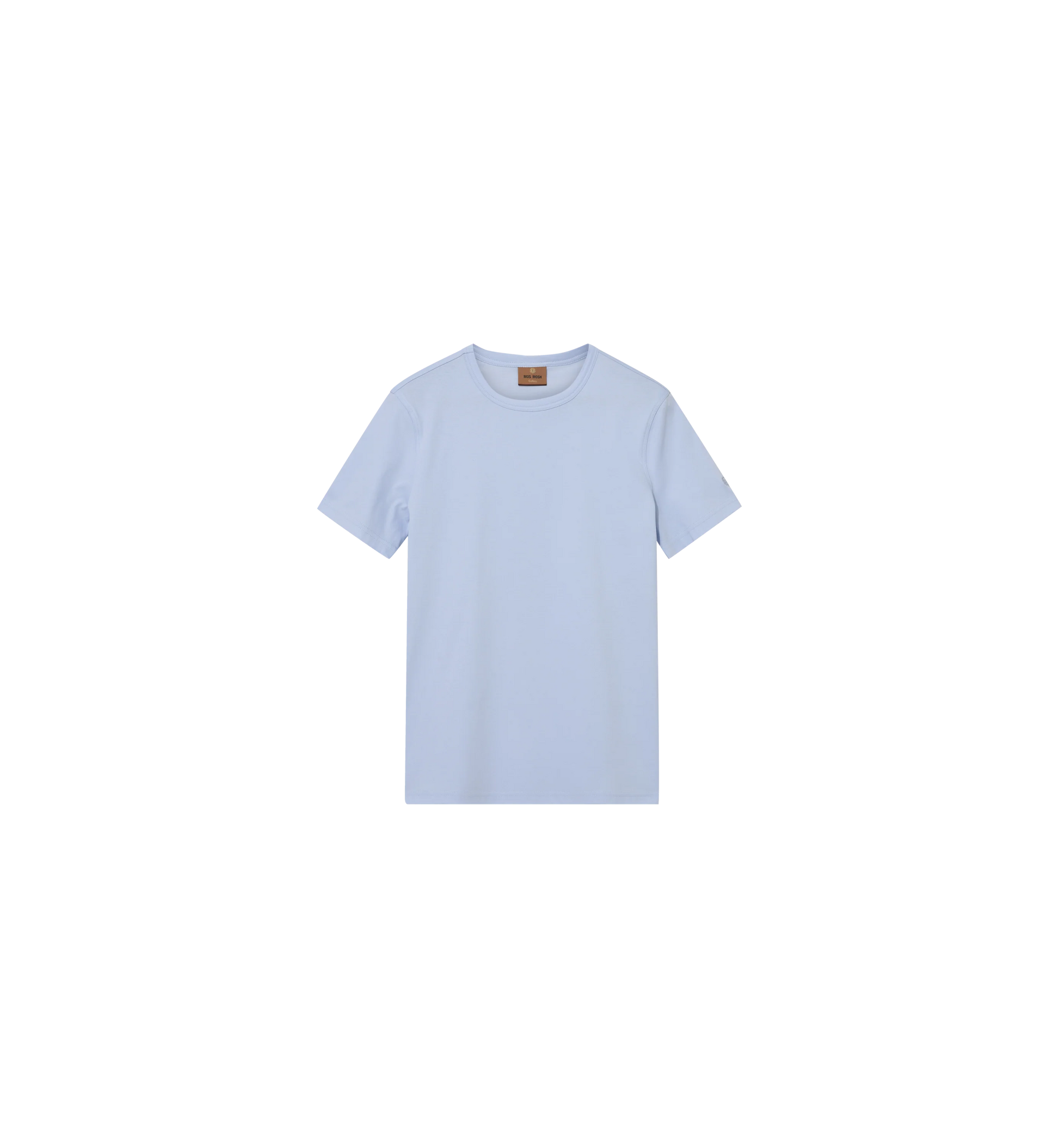 Mos Mosh Gallery mens organic light blue t-shirt short sleeve crew neck soft cotton casual fit in Kelowna