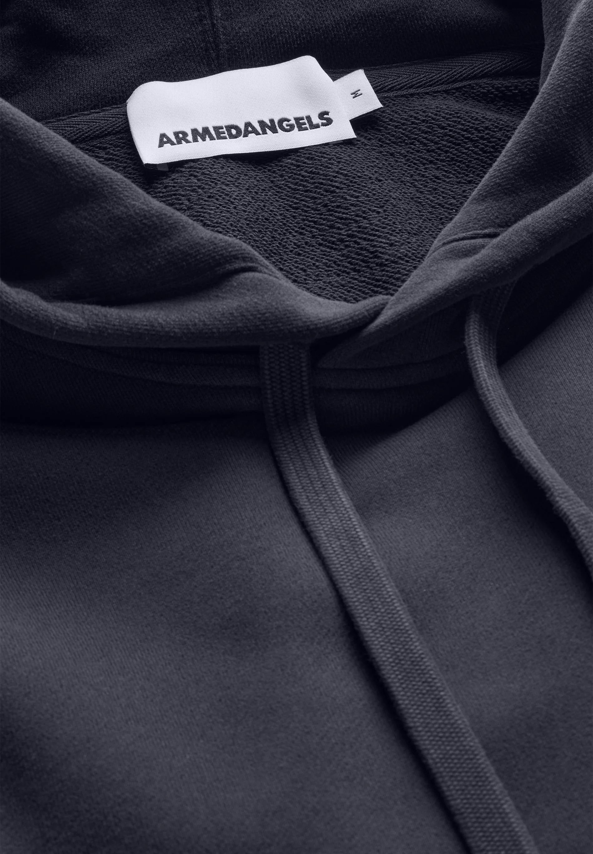ARMEDANGELS  Canada Men's Unisex Hoodie in Dark Color with Soft Fabric and Adjustable Drawstrings