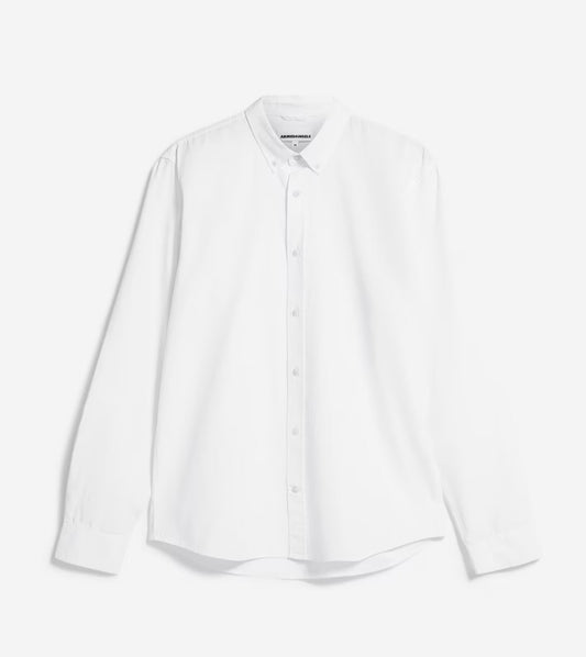 Armedangels - SS24 - Men Quaasa Shirt in White - full display 1
