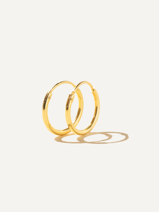 Boa Bijoux - SS24 - Infinity Tiny Hoop Earring Gold Vermeil - Size 12 - display 1