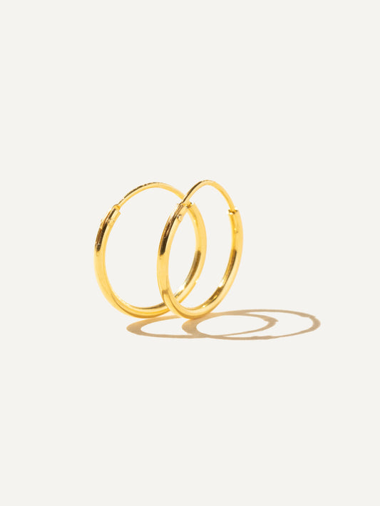 Boa Bijoux - SS24 - Infinity Tiny Hoop Earring Gold Vermeil - Size 14 - display 1