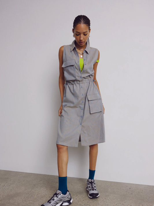 Eve Gravel - SS24 - SS24 - Maia Dress in Warm Grey - front 1