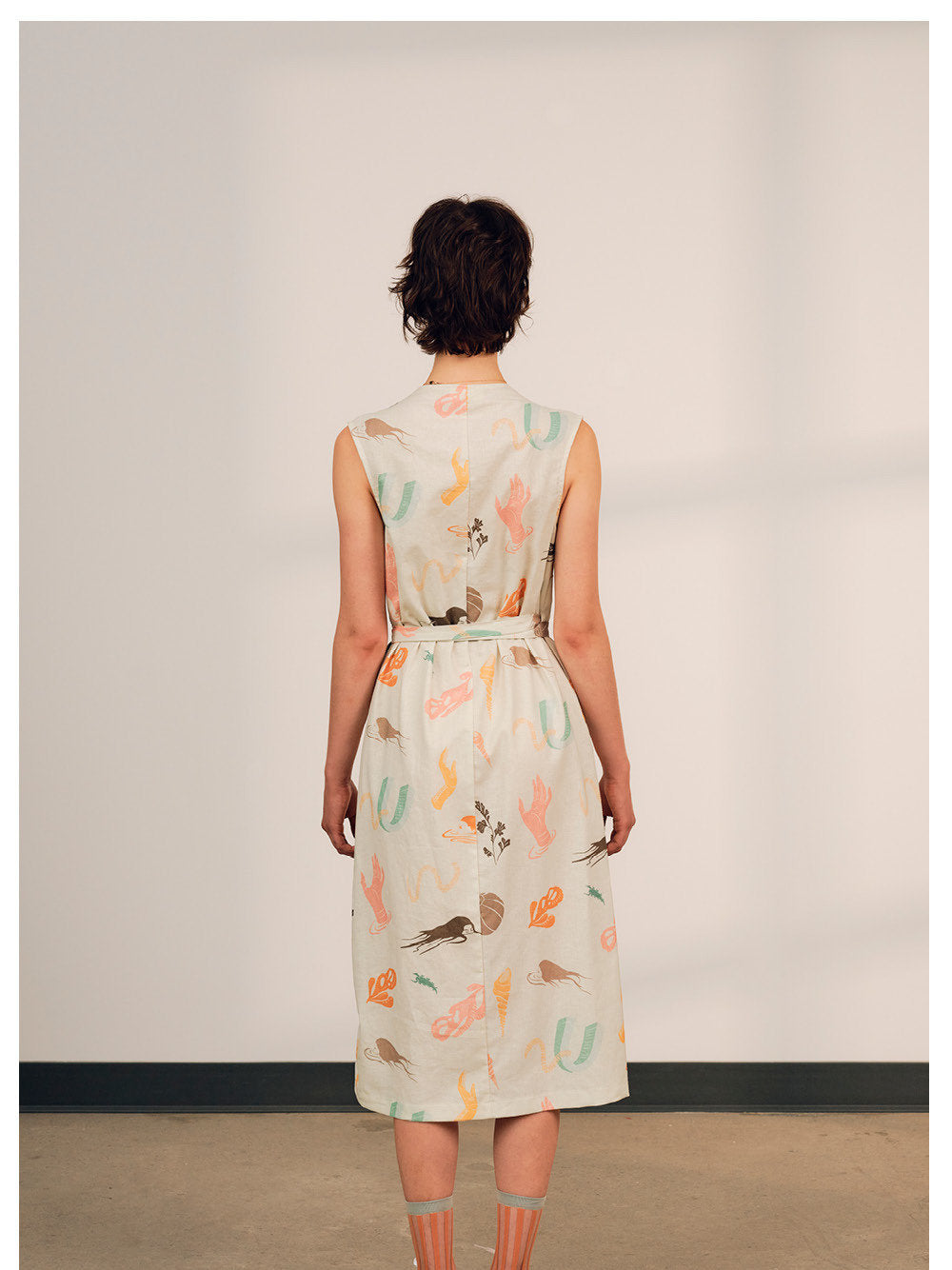 Jennifer Glasgow - SS24 - SS24 - Uma Wrap Around Dress in Jennifer's Exclusive Print - back 3