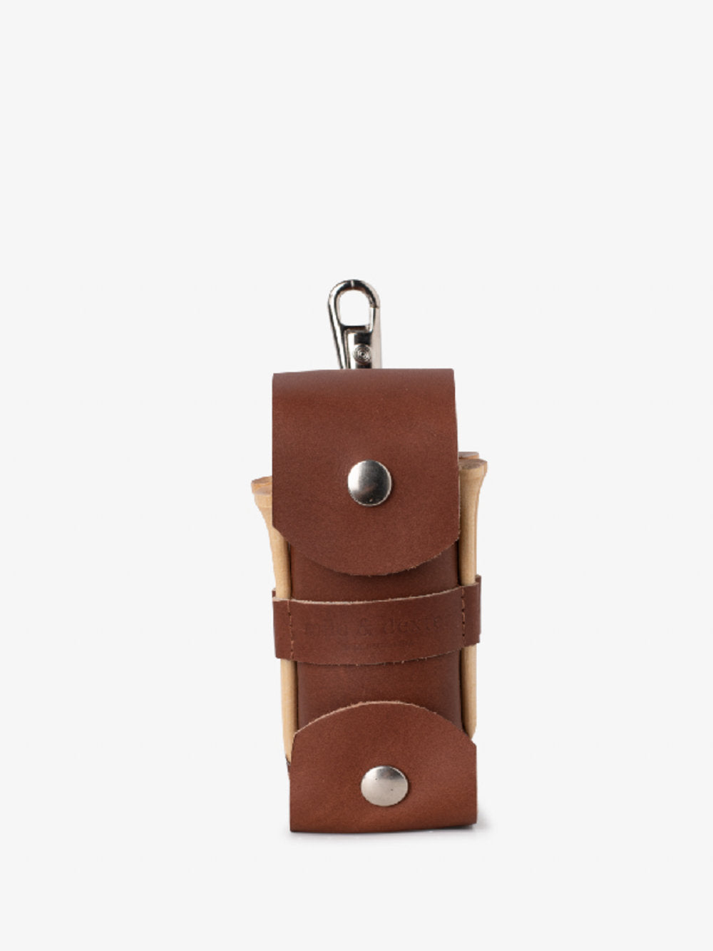 Milo & Dexter - S24 - Leather Golf Ball Holder in Brown - display 2