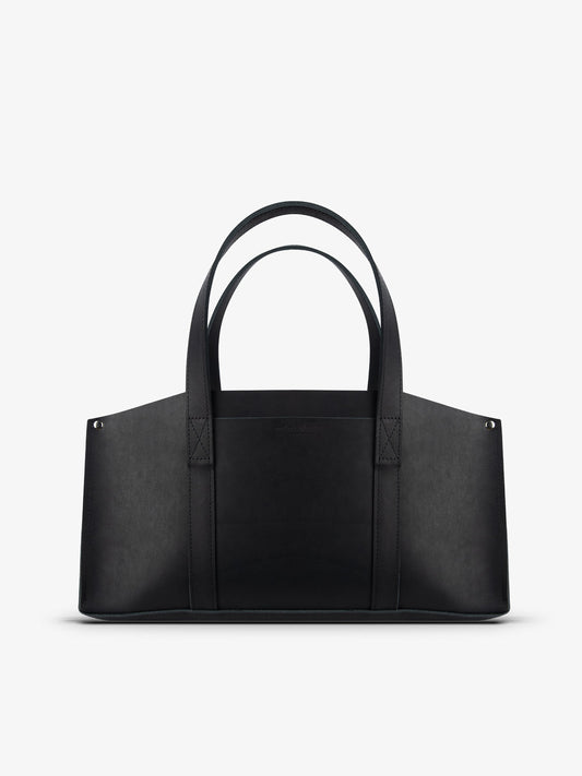 Milo & Dexter - SS24 - Classic Utility Leather Bag in Black - front display 1