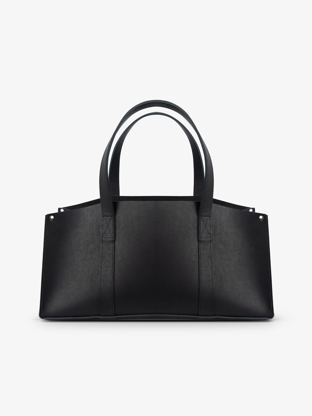 Milo & Dexter - SS24 - Classic Utility Leather Bag in Black  - back display 3