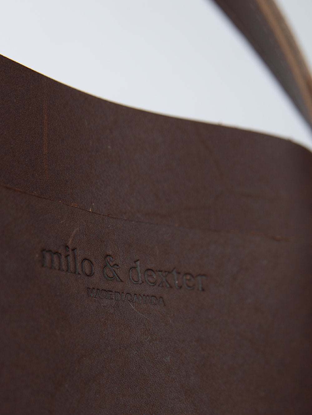 Milo & Dexter - SS24 - Classic Utility Leather Bag in Brown  - close-up 5
