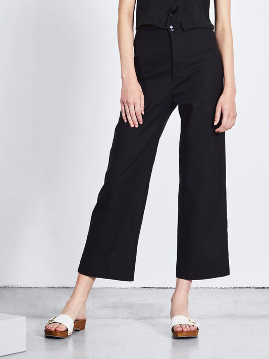 Dagg & Stacey - SS24 - Cranston Pant in Black - front on model 1
