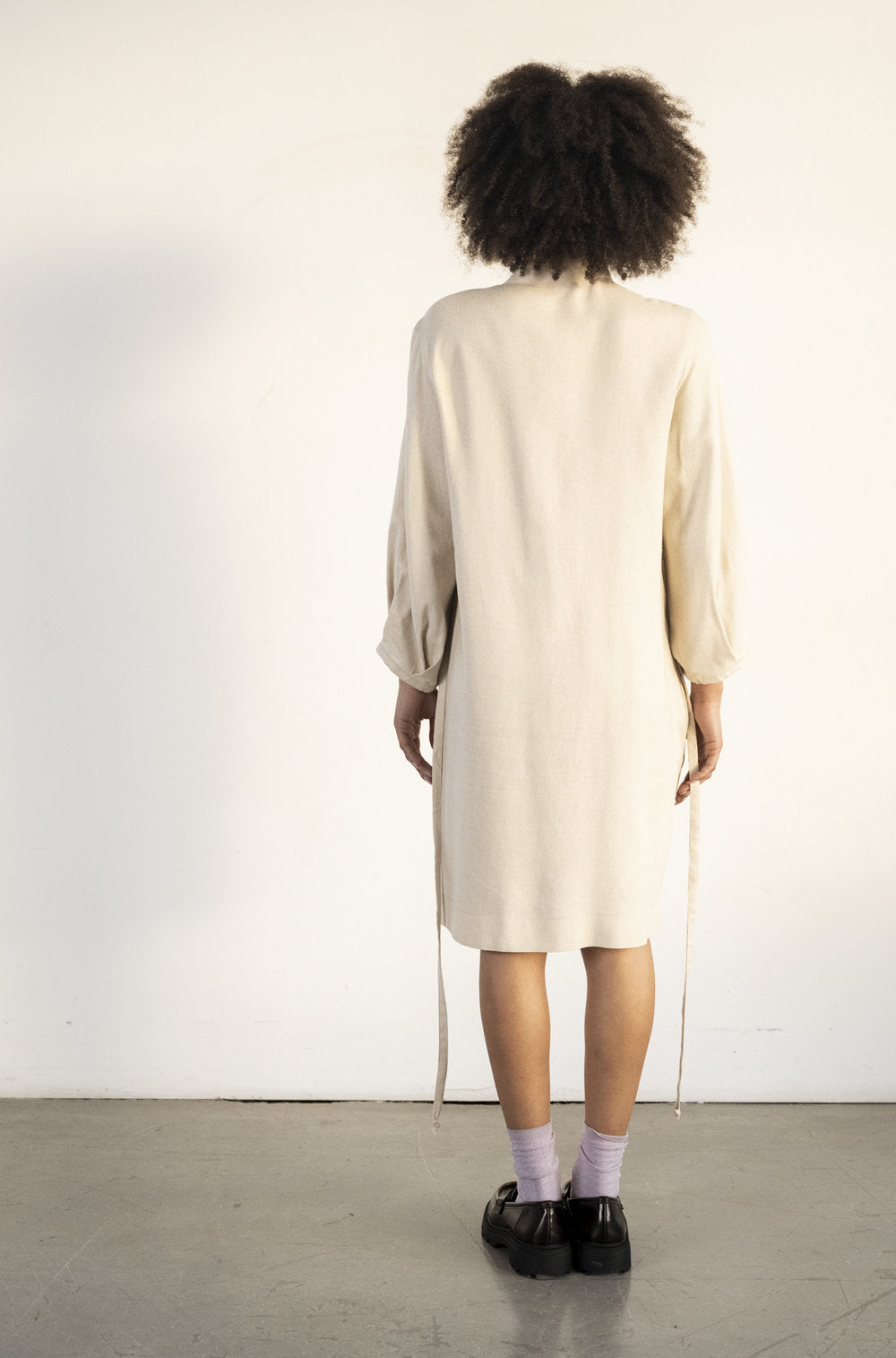 Bodybag by Jude - FW24 - Alfred Dress in Natural - on model back 4