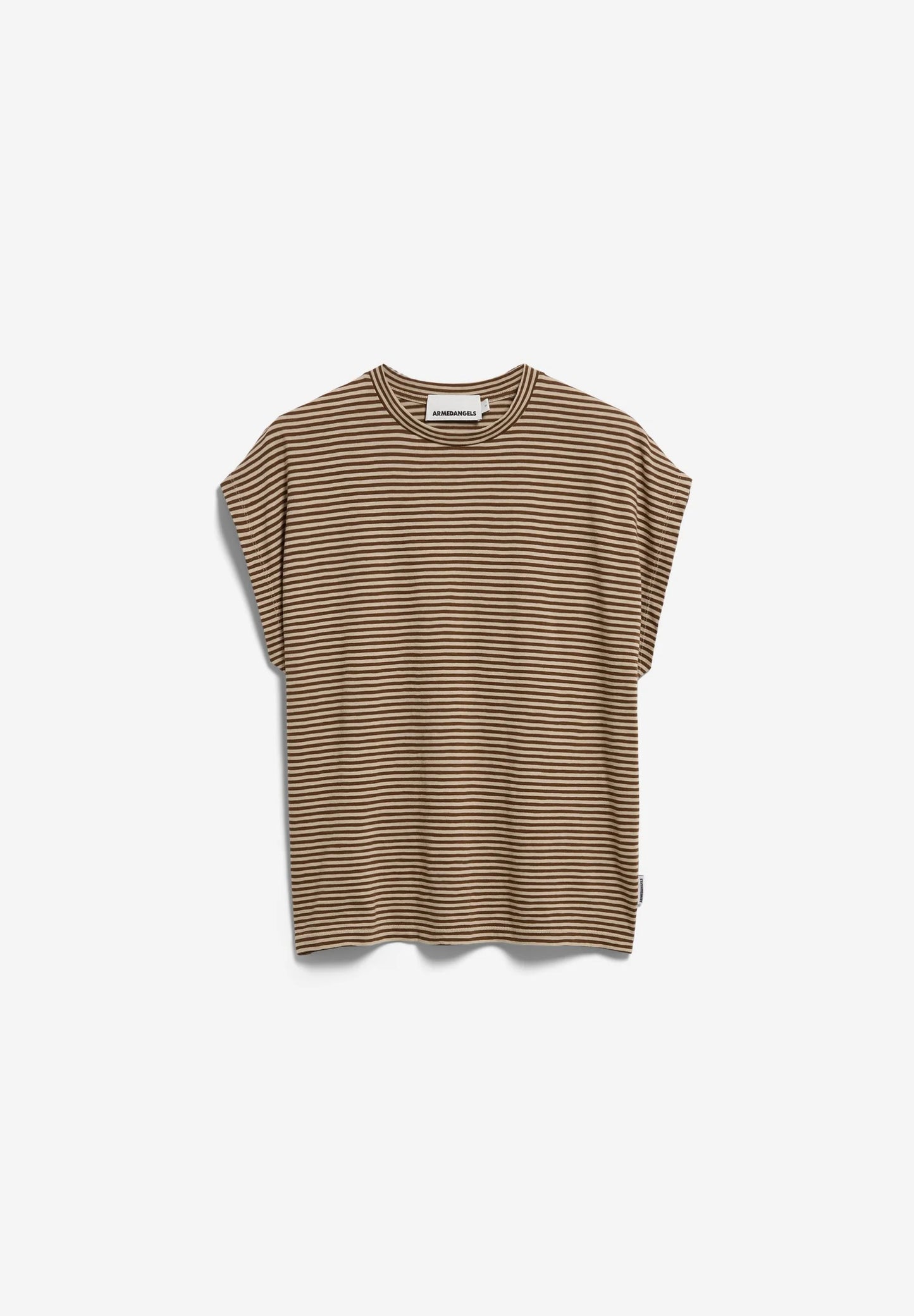 SLUB Jersey Stripe T-Shirt in Sand Stone-Dried Palm – ARMEDANGELS Canada