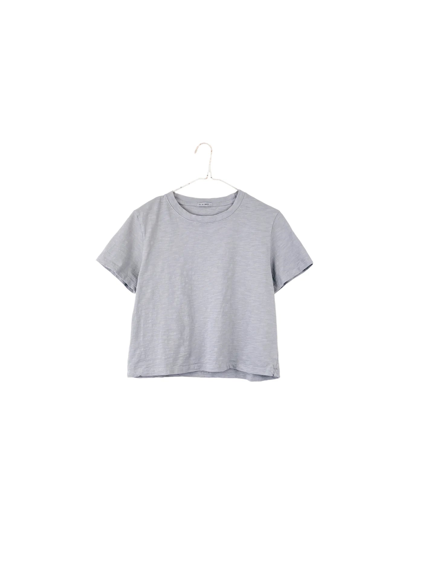 Crop Tee in Slate Grey