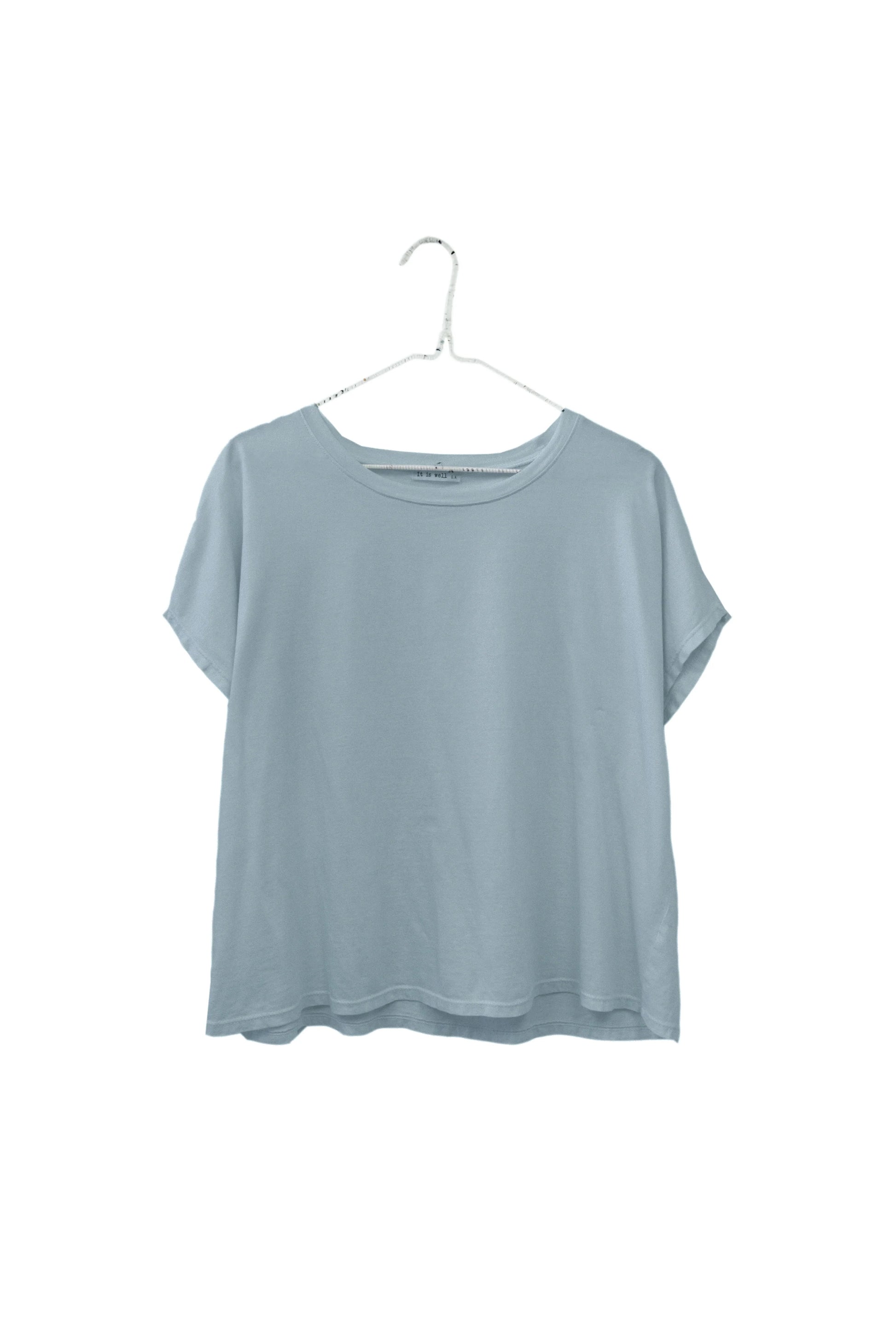 SS24 - It is Well L.A Organic Crewneck Boxy Tee in Misty Sage 
