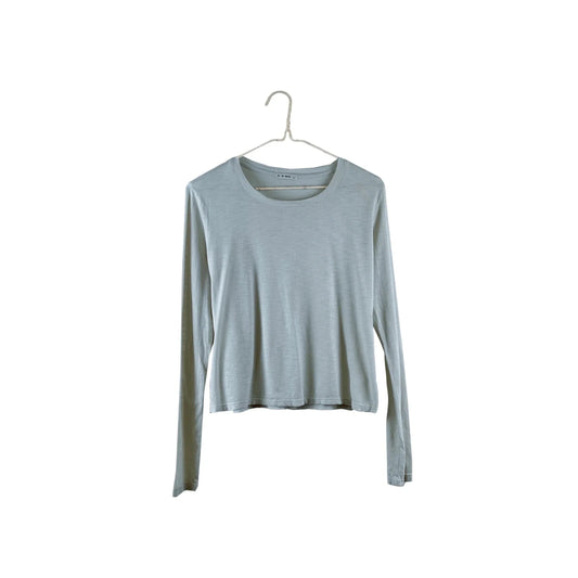 It Is Well L.A - SS24 - Long Sleeve Baby Tee in Misty Sage - display front 1