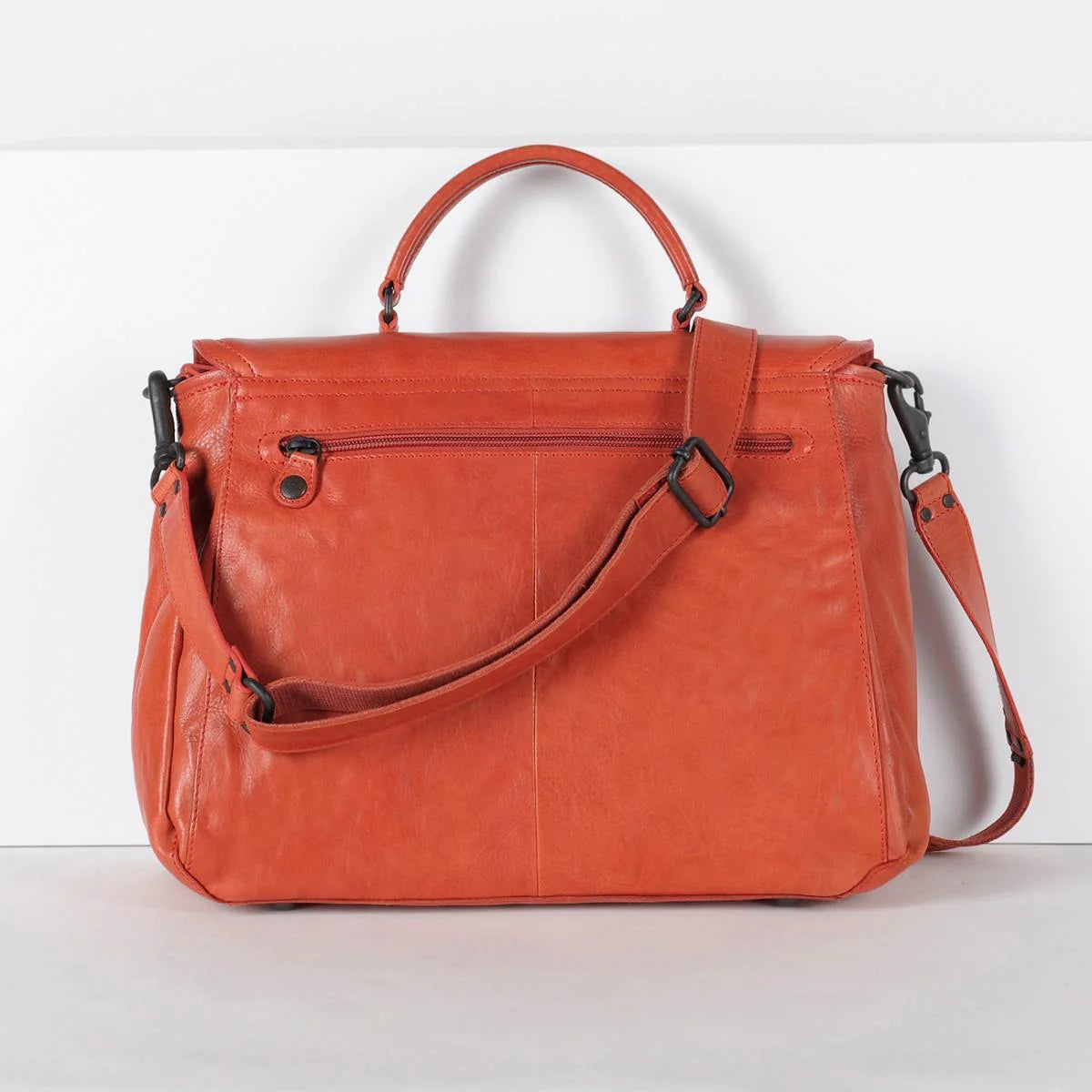 Orange leather purse hotsell