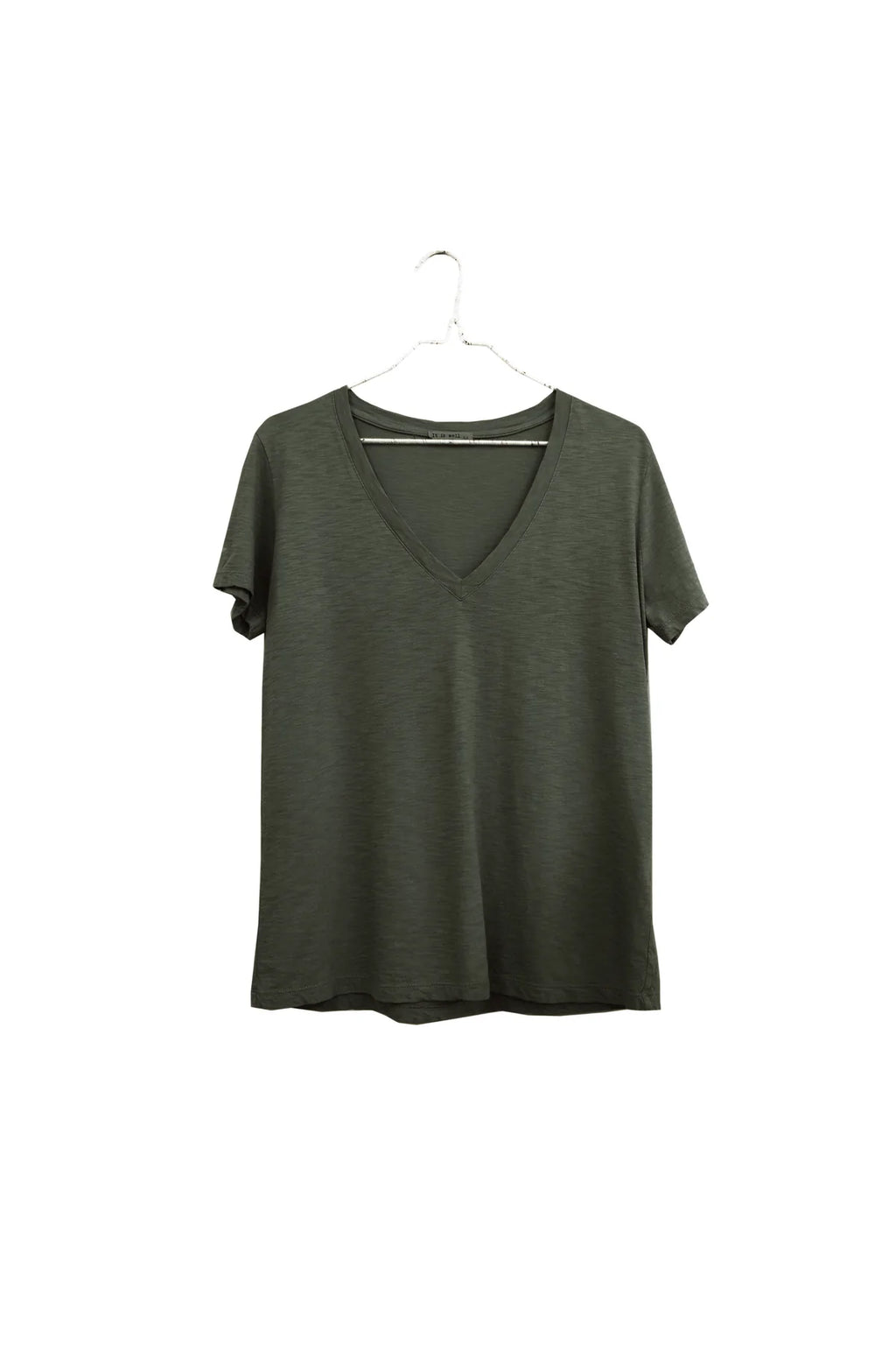 V-Neck T-Shirt in Olive