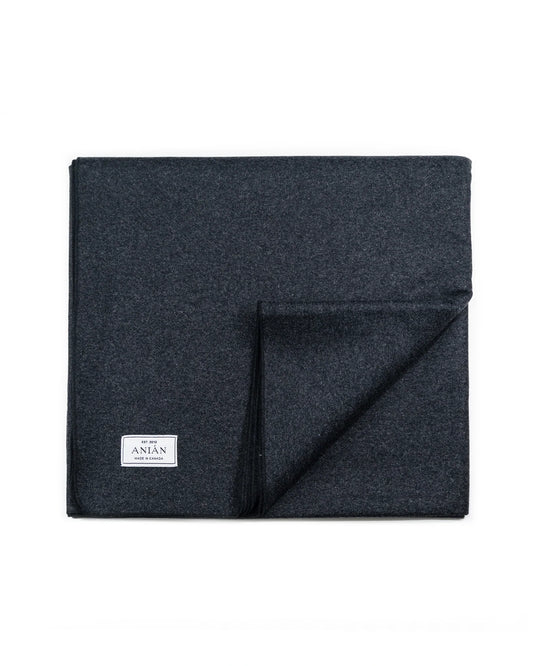 The Melton Wool Blanket in Charcoal