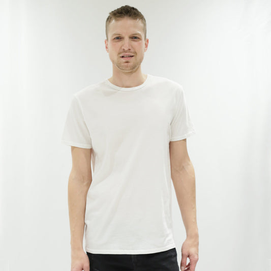 Unisex Crew Tee in No-Bleach White