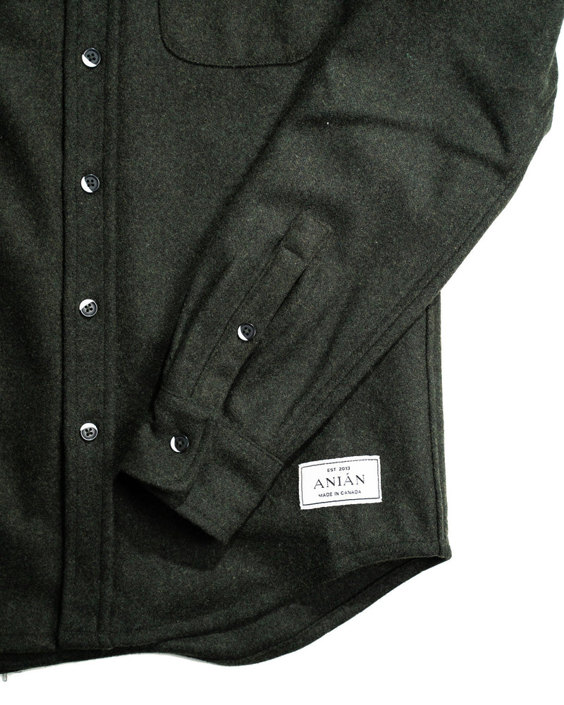 Men's Modern Melton Wool in Olive