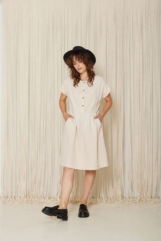 Marguerite Dress in Natural Cotton