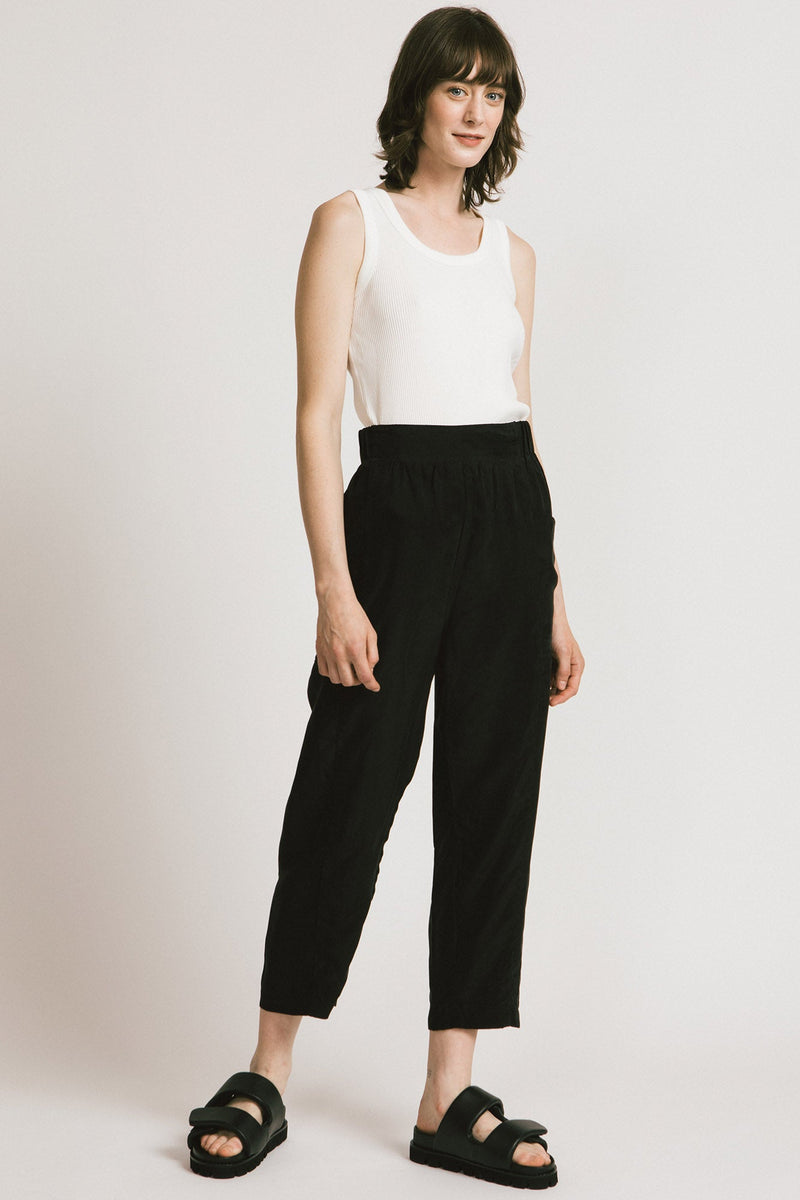 Yucca Pant in Black Cupro