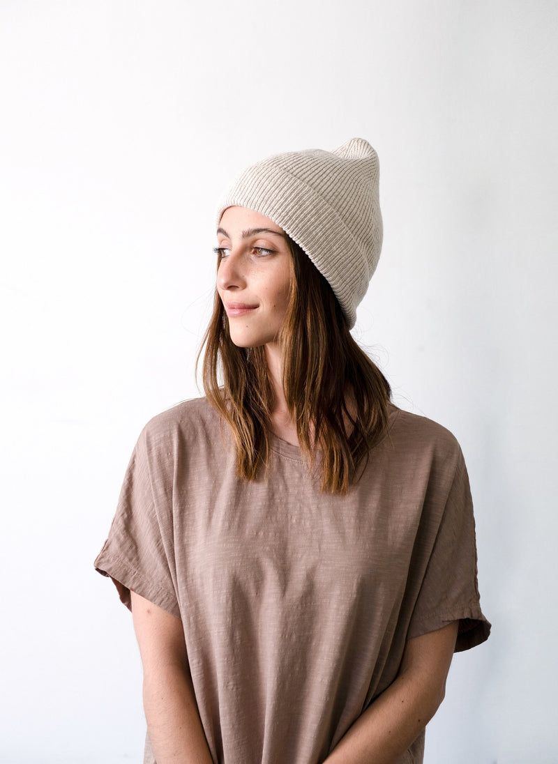 It Is Well L.A Ribbed Beanie Natural