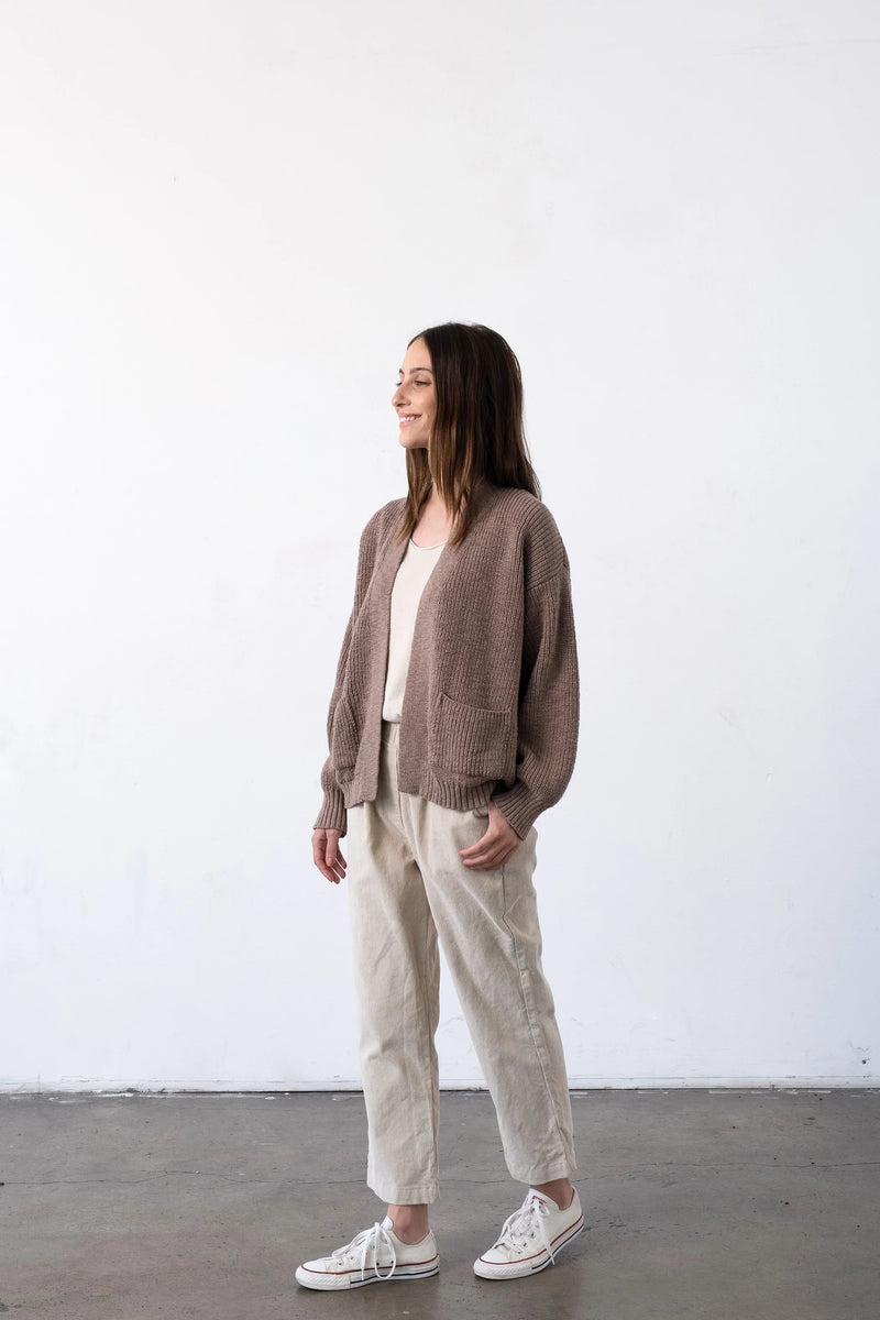 Easy Cardigan in Warm Taupe