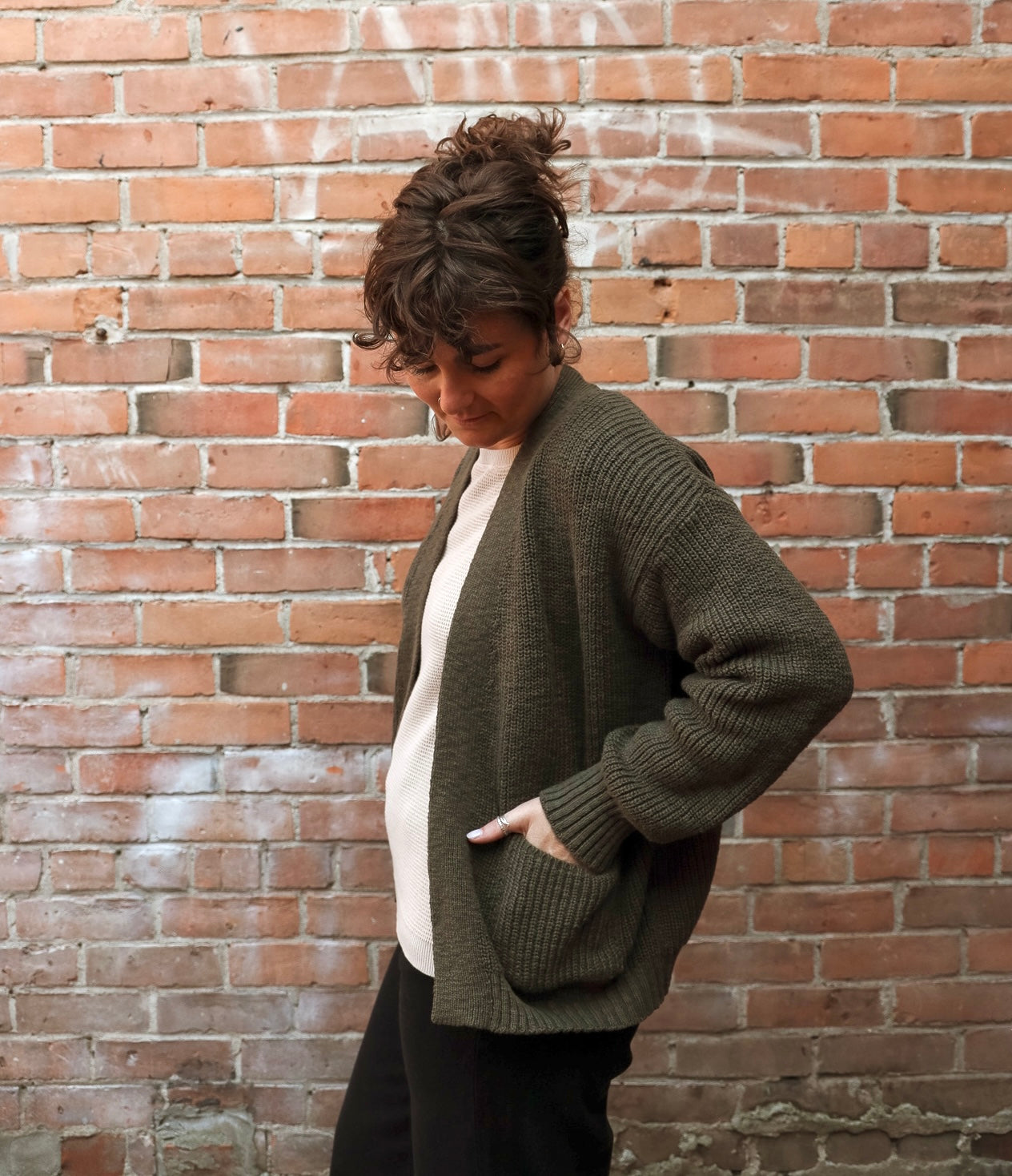 Easy Cardigan in Olive