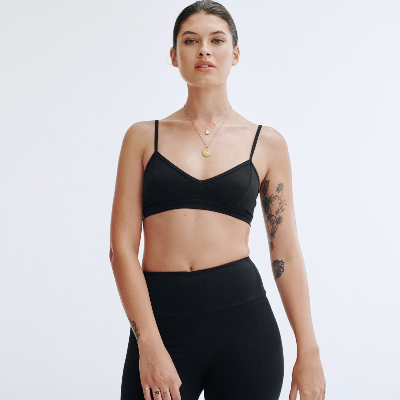 Groceries Apparel Vee Bra in Skywalker, Dasha, Scallop, Chamomile, Vanilla & Black