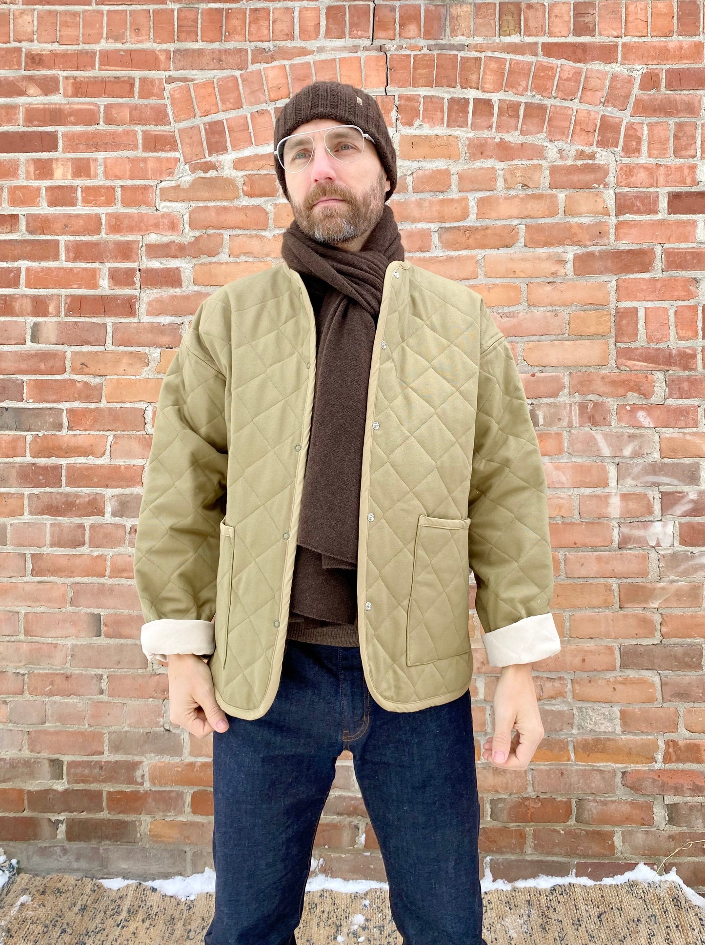 Seek Shelter Milo Coat in Sage made in Vancouver Canada