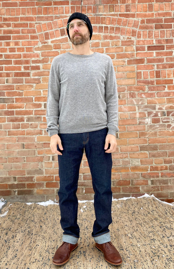 Dinadi Merino Wool Unisex Sweater in Flint Grey made in Nepal 