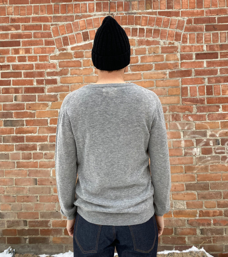 Dinadi Merino Wool Unisex Sweater in Flint Grey made in Nepal 