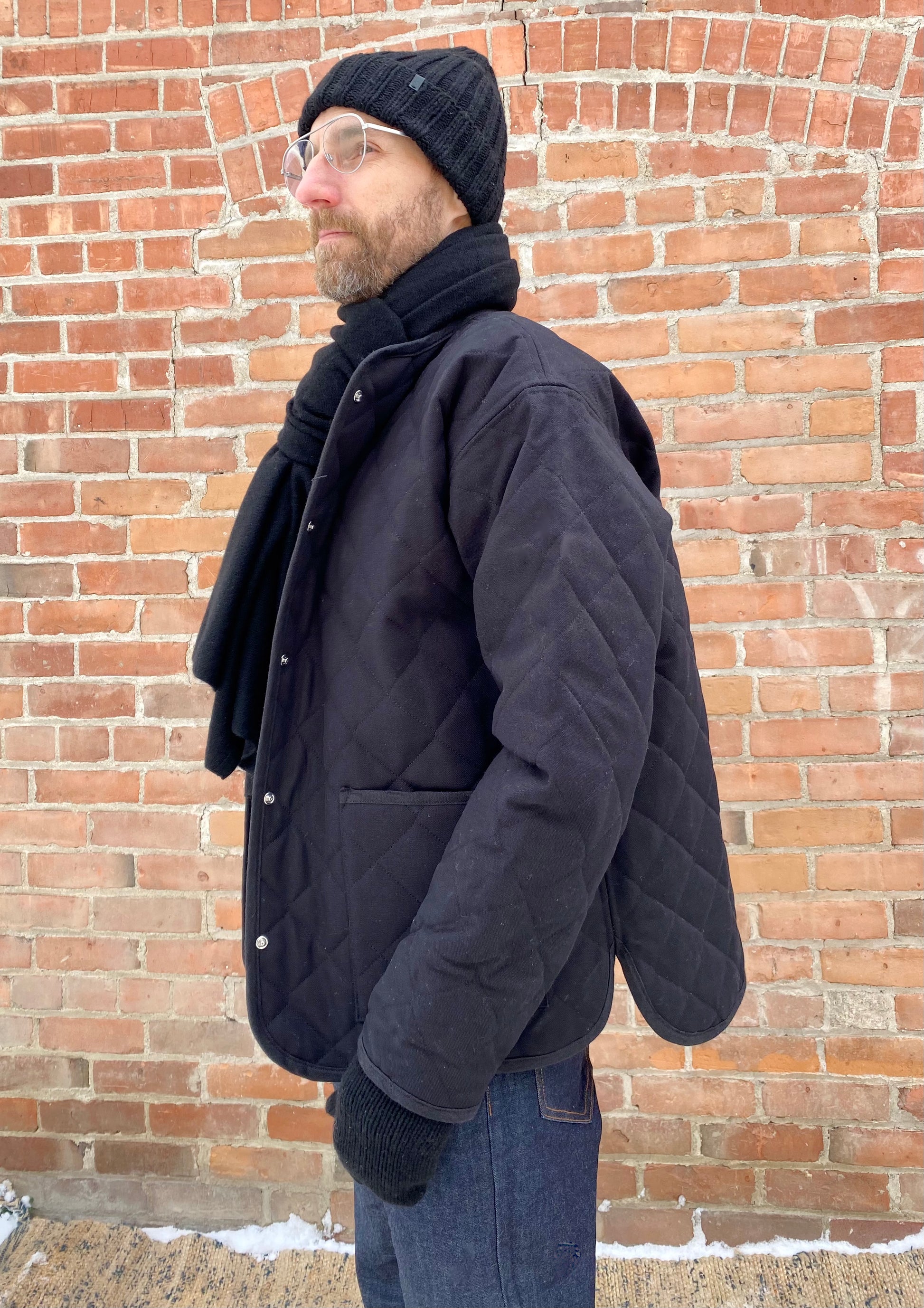 Seek Shelter Milo Coat in Black made in Vancouver Canada 