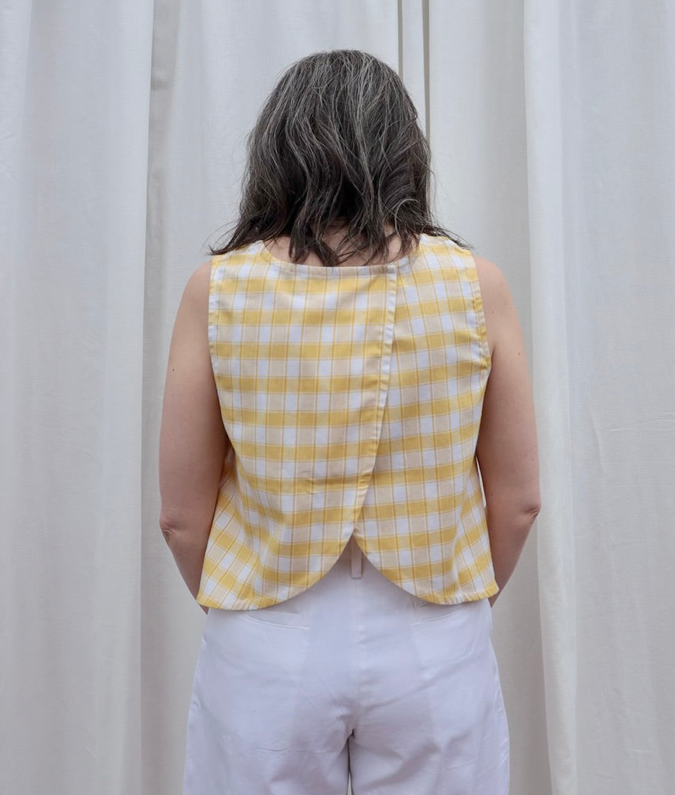 Tavi Top in Yellow Check