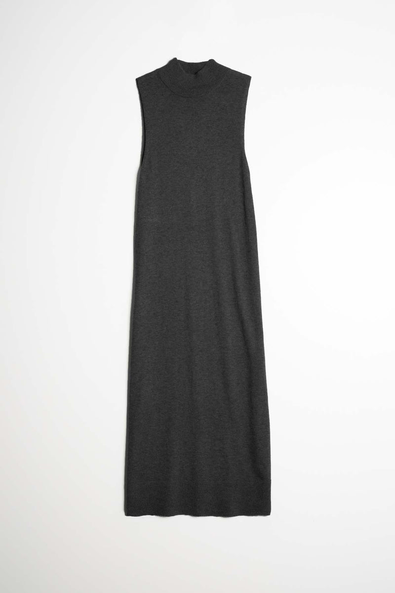 Merino Sweater Dress in Charcoal Grey