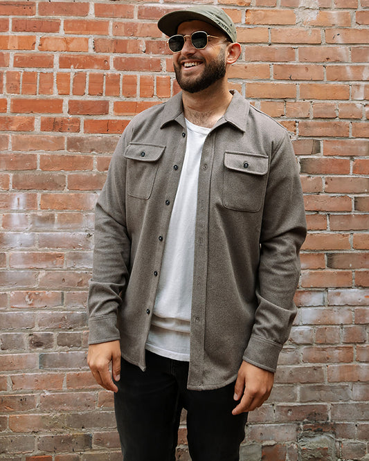 The Twill Overshirt in Fawn