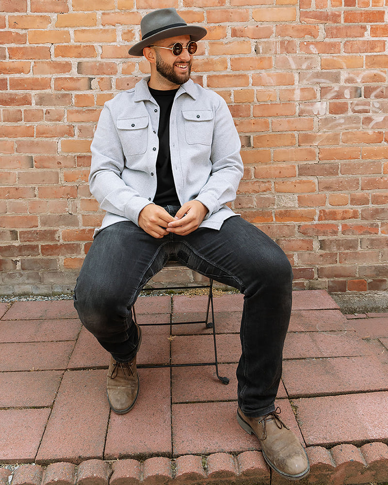 The Twill Overshirt in Heather