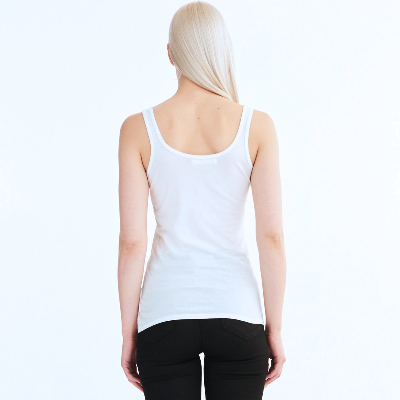 Groceries Apparel Scoop Neck Tank in White & Black