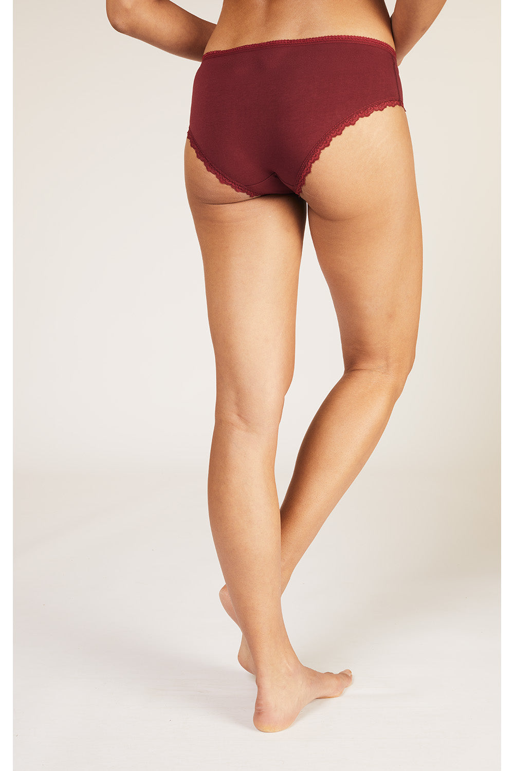 Lace Hipster Underwear in Burgundy – Textile Apparel