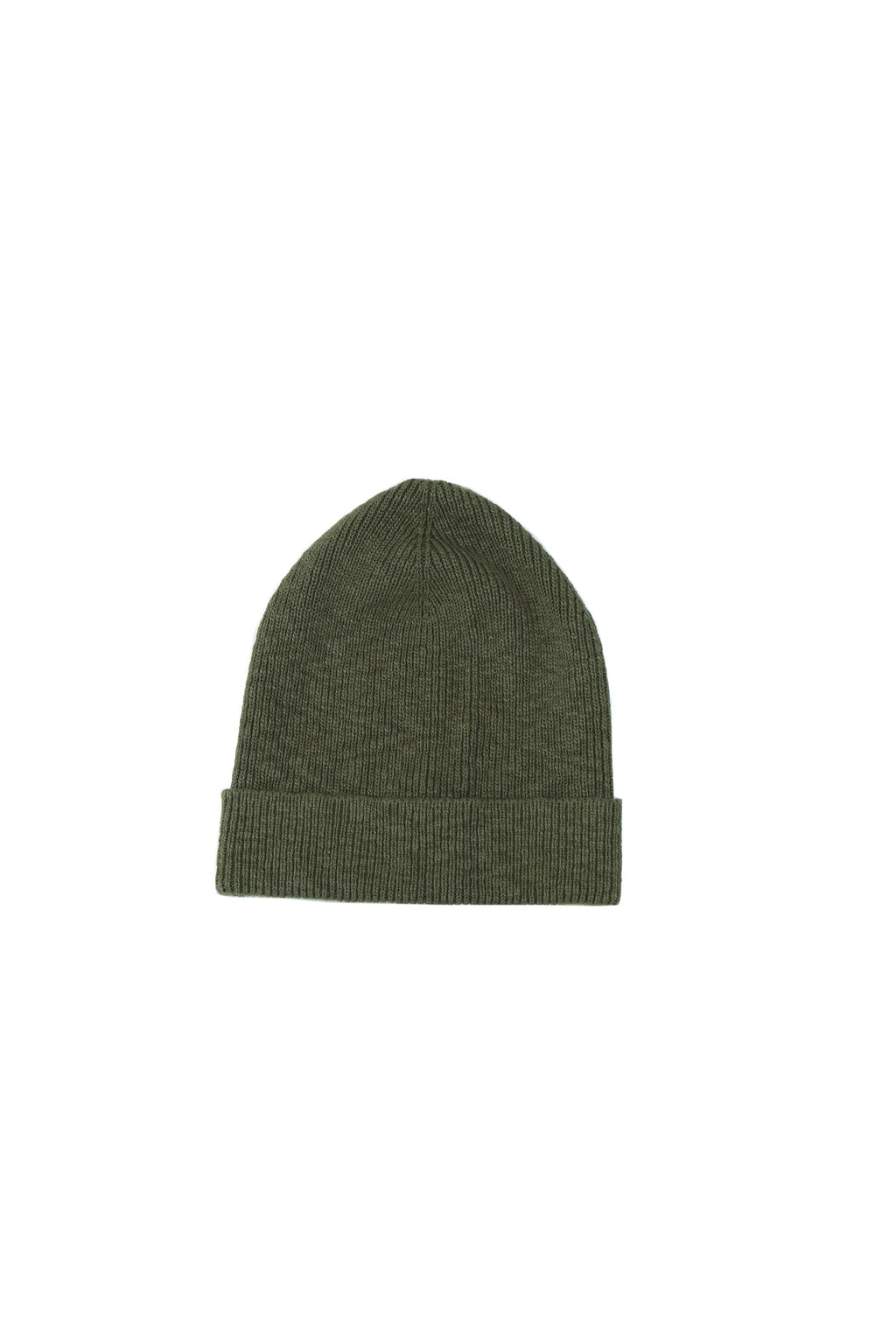Ribbed Beanie in Olive
