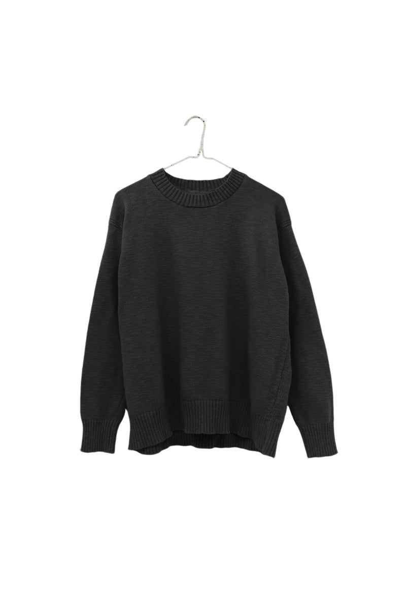 Boyfriend Crewneck Sweater in Black