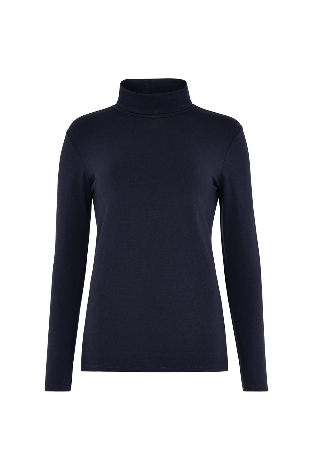 Laila Roll Neck Top in Navy