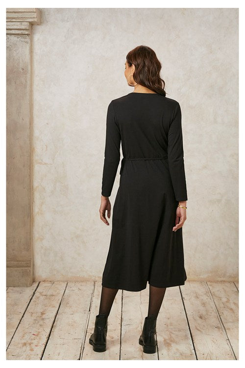 Mathilde Wrap Dress in Black