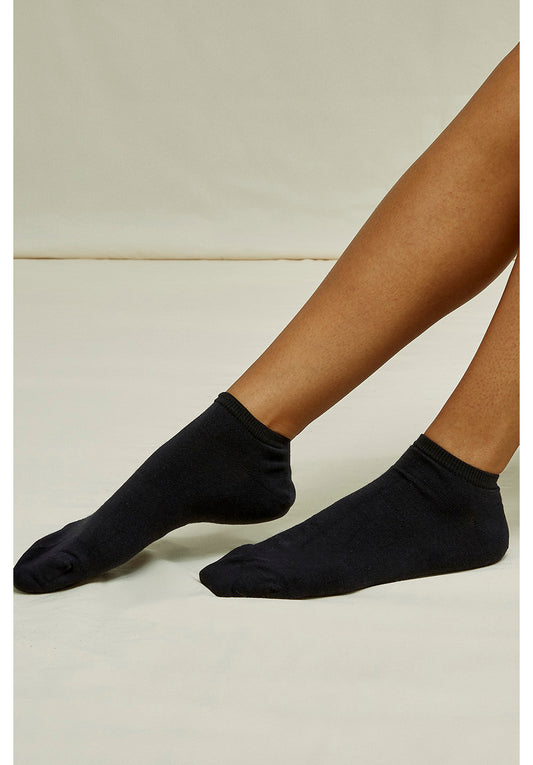 Organic Cotton Trainer Socks in Black