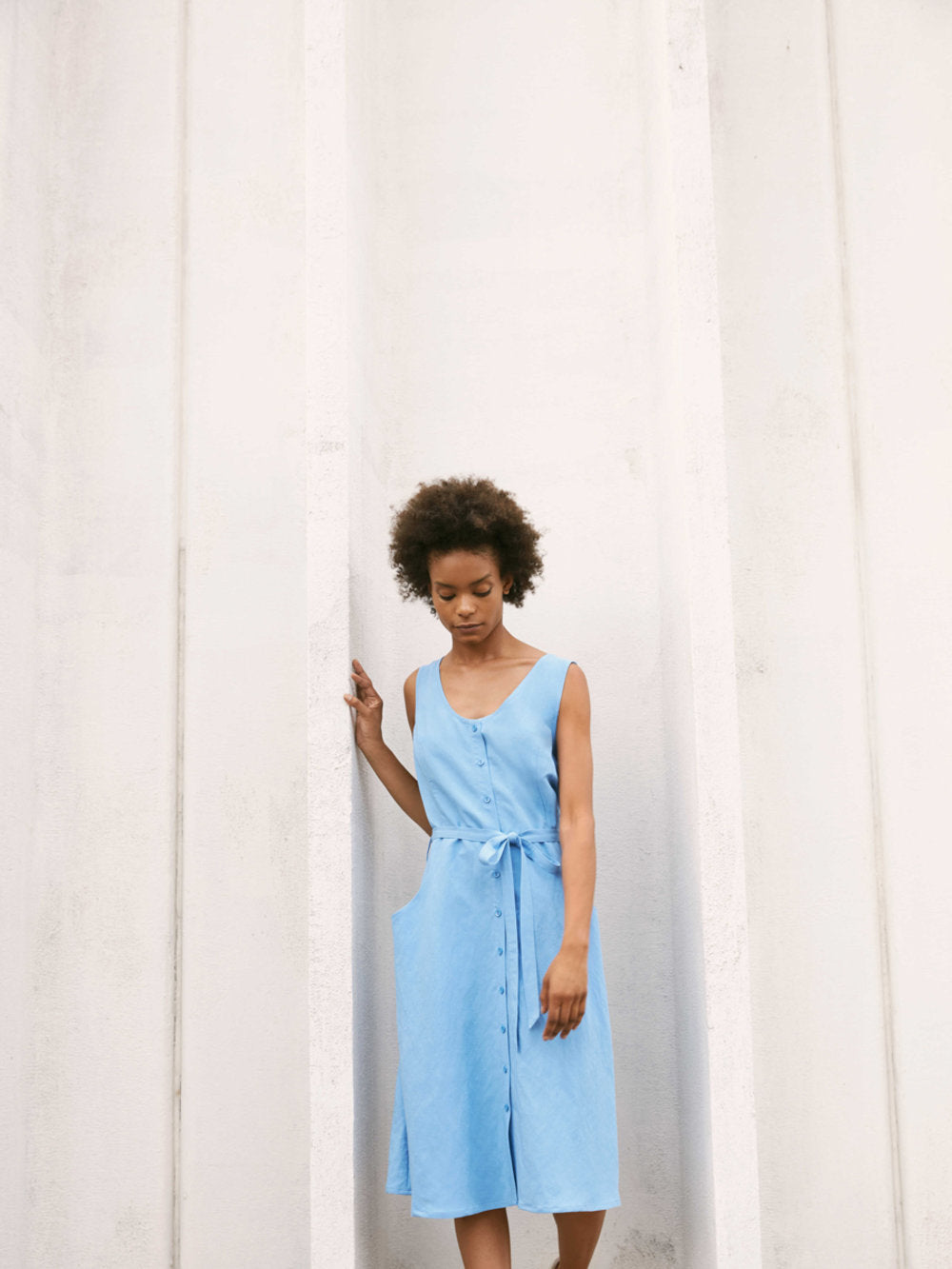 eve gravel Pivoine Dress in Mykonos